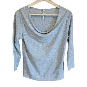 Margaret O'Leary Women's Gray 100% Cotton Cowl Neck Knit Sweater Size Small